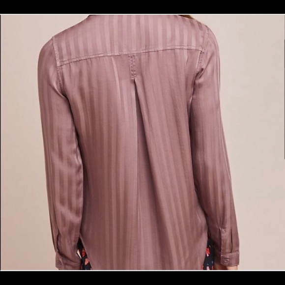 ANTHROPOLOGIE | CLOTH & STONE Mauve Striped Top - Picture 3 of 4